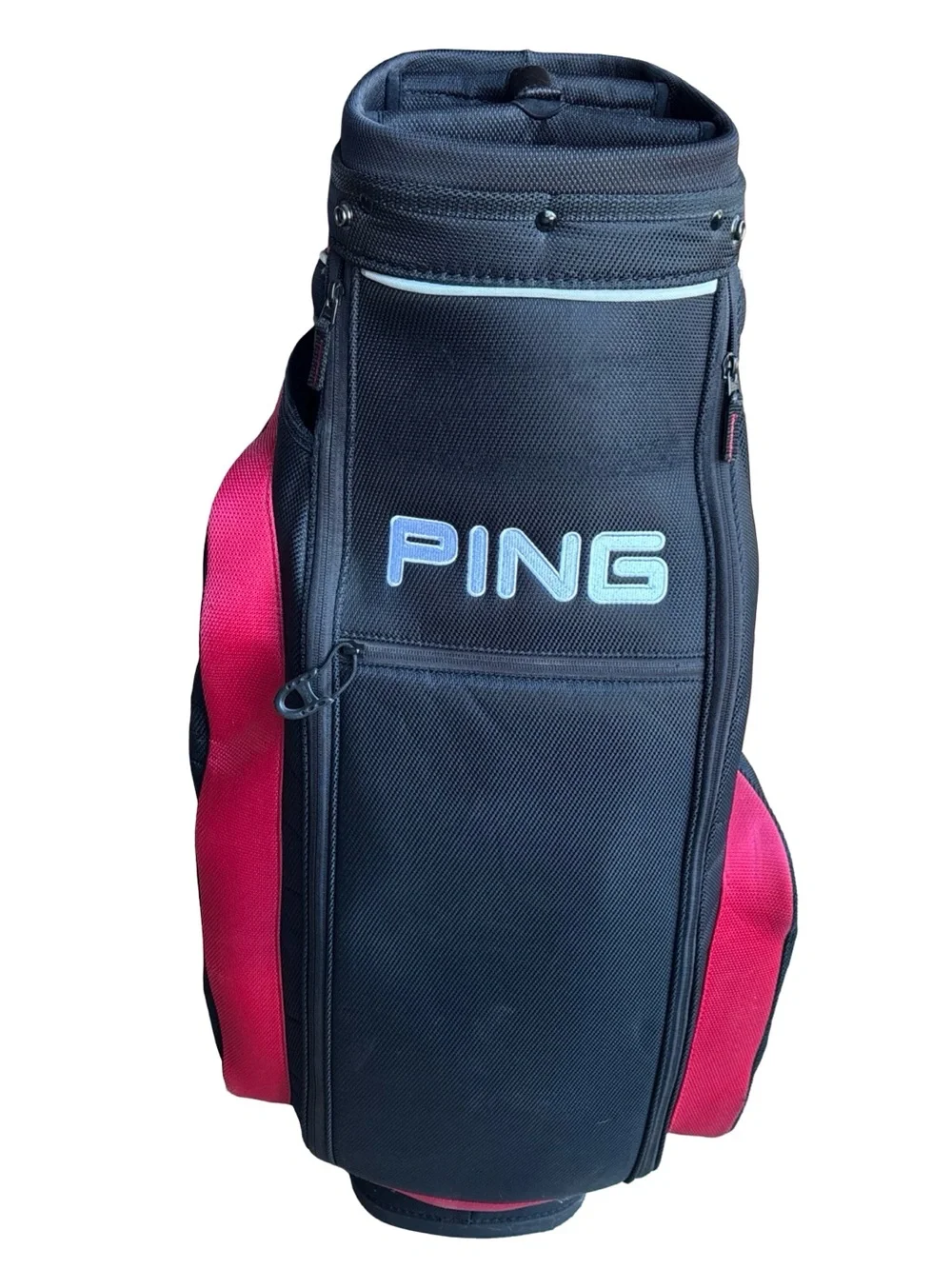 Ping Explore, Red/Black/White, 4-Way Golf Carry/Cart Bag. STRIKING! Very Clean!